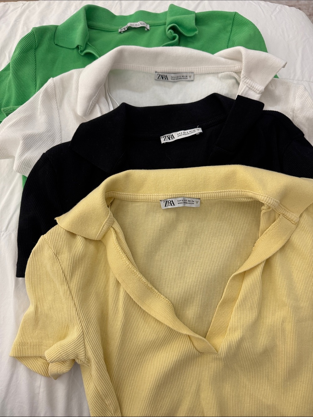 Zara Women’s Ribbed Polo Top Bundle
